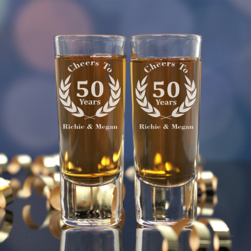 Cheers to Years | Personalized 2oz Tall Shot Glass